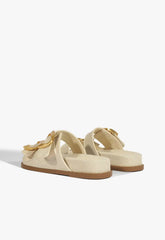 Olga Beige Linen Sporty Sandal