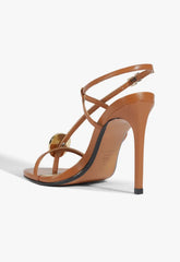 Azure Embellished Leather Sandal