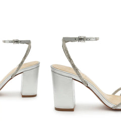 Jewell Block Metallic Nappa Leather Sandal