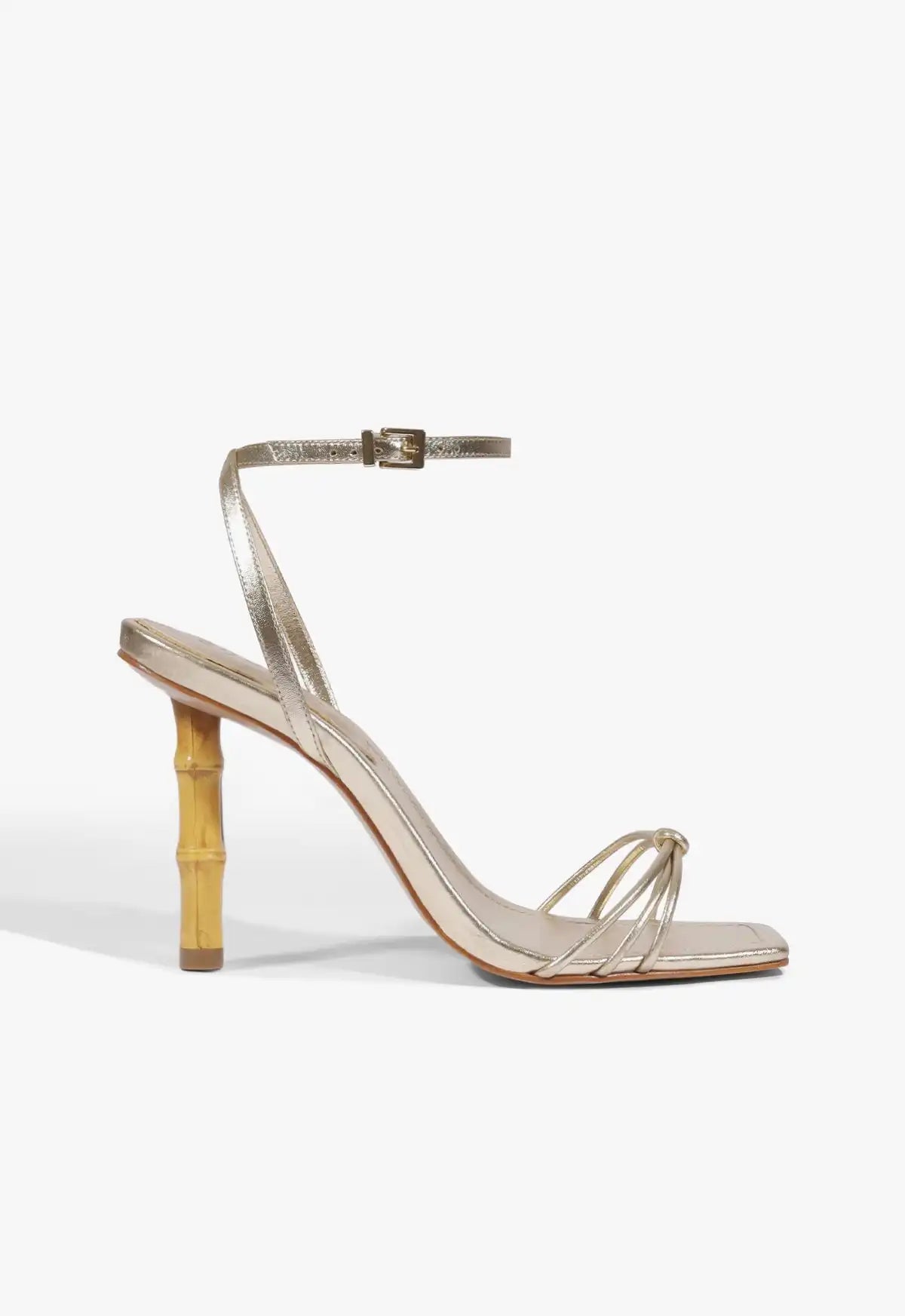 Haven Bamboo Leather Stiletto Sandal