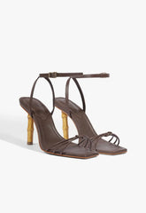Haven Bamboo Leather Stiletto Sandal