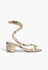 Cleo Snake Print Leather Sandal