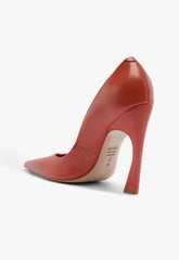 Lexi High Sculptural Red Pump