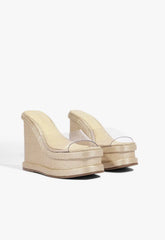 Dalle Vinyl Raffia Wedge Sandal