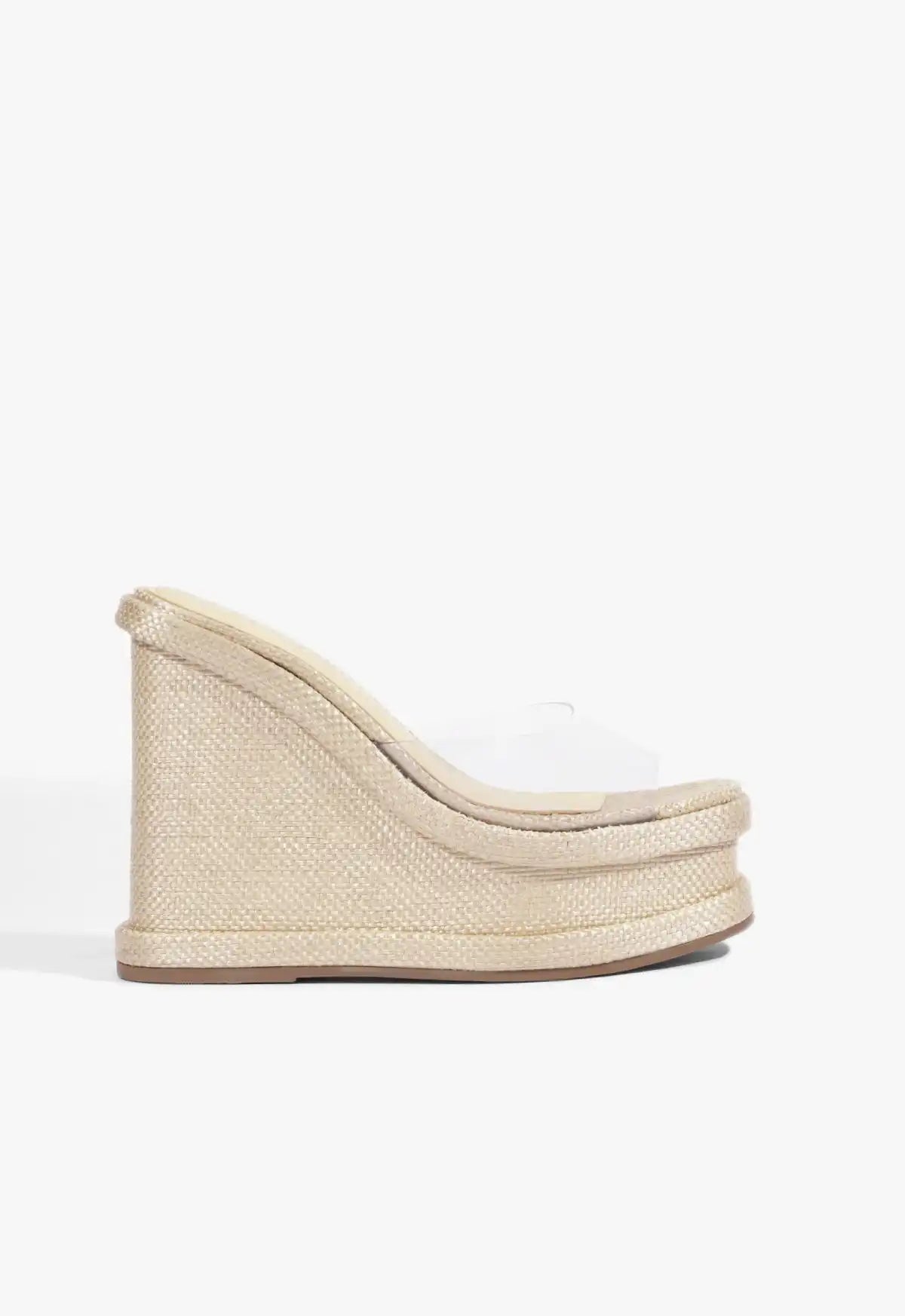 Dalle Vinyl Raffia Wedge Sandal