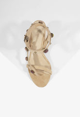 Cleo Beaded Leather Suede Sandal