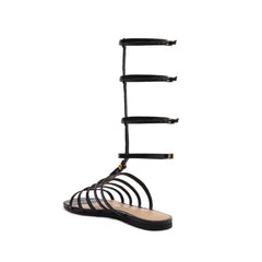 Hayden Crocodile-Embossed Leather Sandal