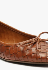 Arissa Honey Peach Leather Ballet Flat