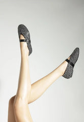 Vickie Studs Nubuck Flat