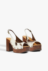 Rose Sling Calf Hair Sandal