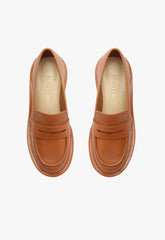 Viola Tractor Leather Flat