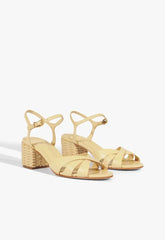 Keefa Mid Block Leather Sandal