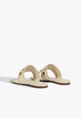 Aria White Leather Sandal