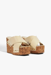 Serena Leather Wedge Sandal