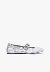 Calita Metallic Leather Flat