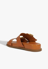 Olga Brown Leather Sporty Sandal