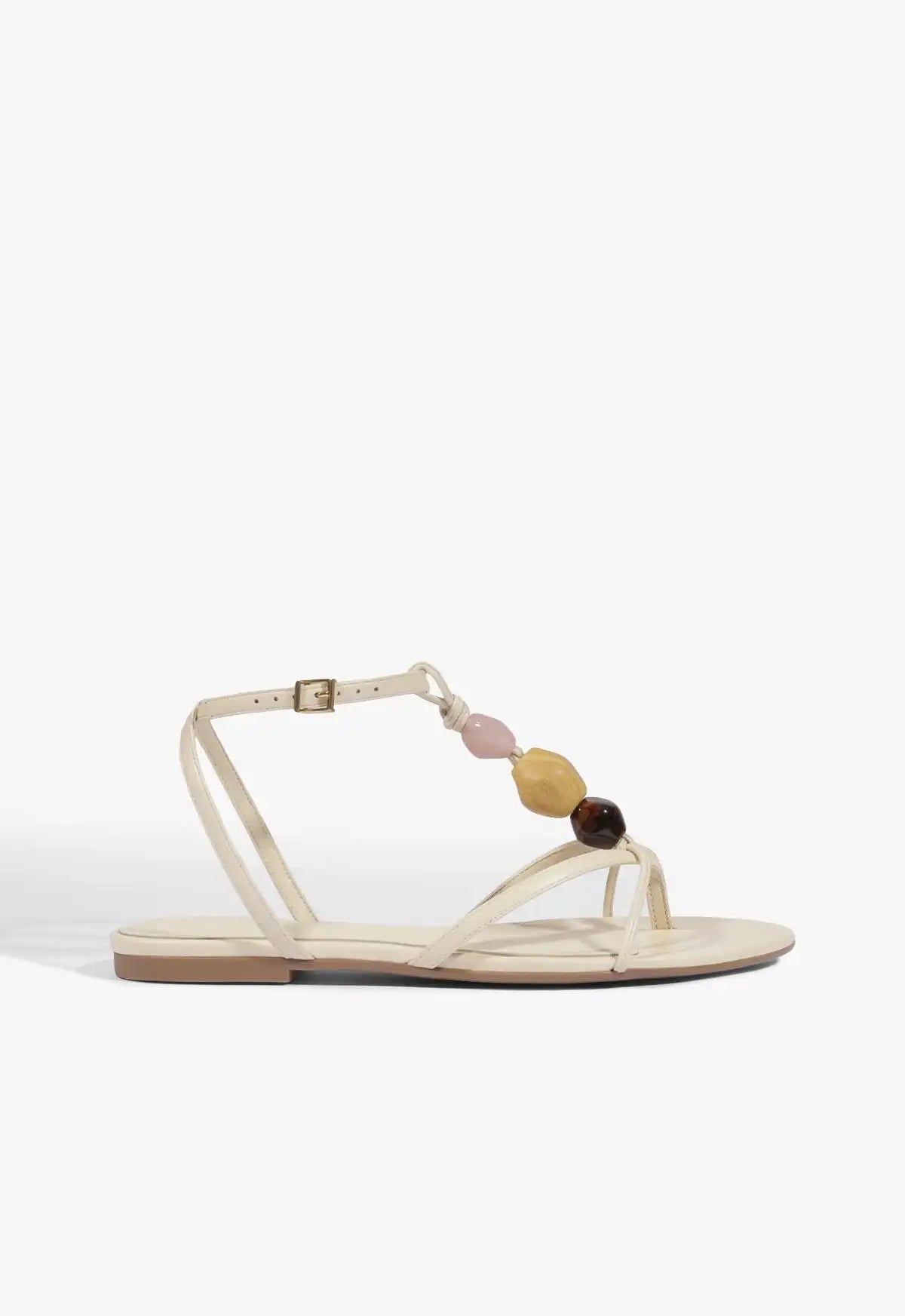 Amber Leather Flat Sandal