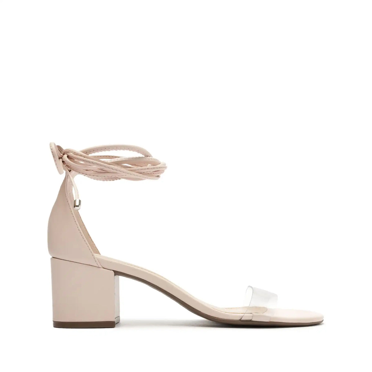 Jessie Mid Block Nappa Leather & Vinyl Sandal