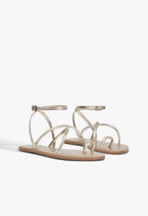 Valeria Leather Flat Sandal