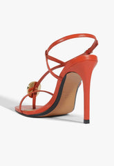Azure Embellished Leather Sandal
