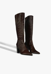 Mikki Up Block Hair Calf Boot