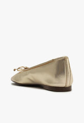 Arissa Gold Leather Ballet Flat