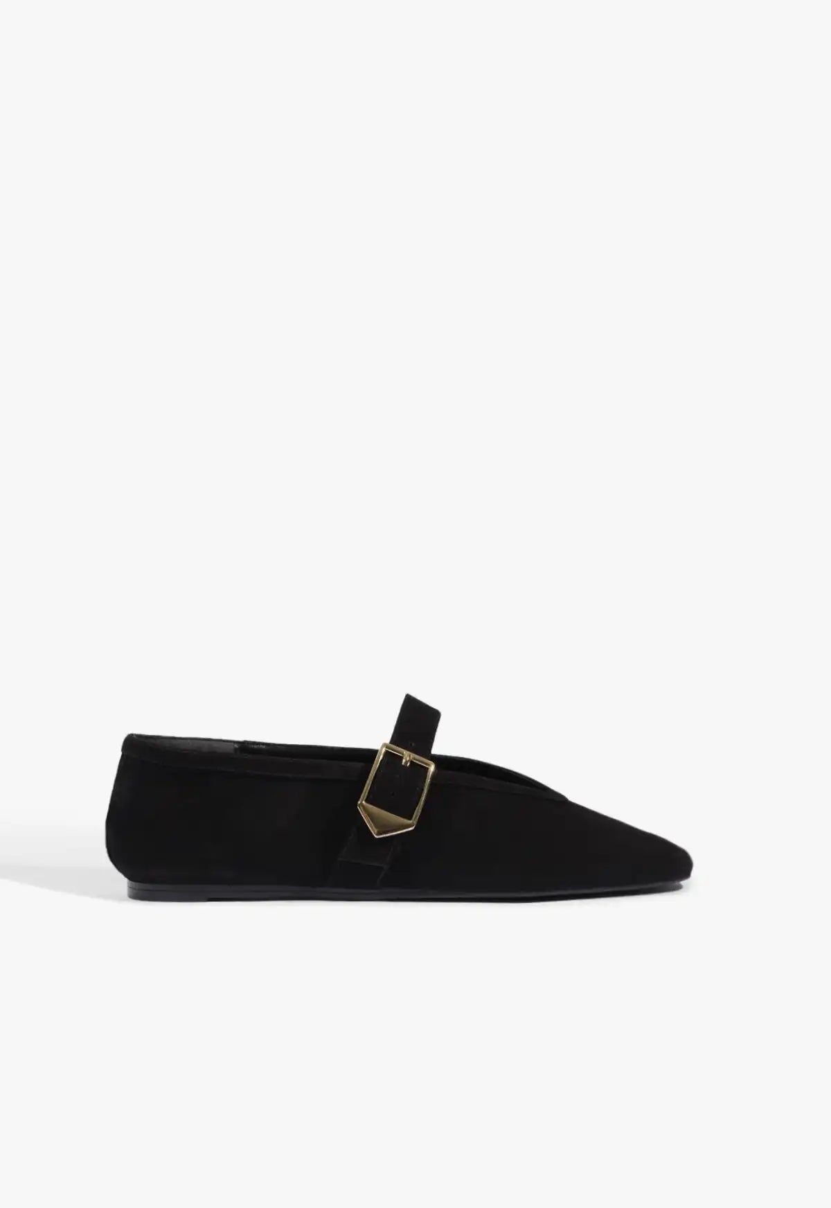Vick Buckle Suede Ballet Flat