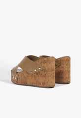 Serena Leather Wedge Sandal