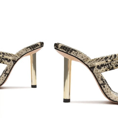 Lover Snake Embossed Leather Sandal