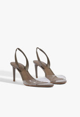 Scarlett Sling Mid Vinyl Patent Sandal