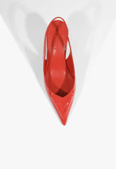 Scarlet Patent Pump
