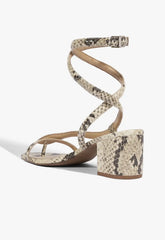 Cleo Snake Print Leather Sandal
