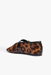 Vick Buckle Calf Hair Ballet Flat