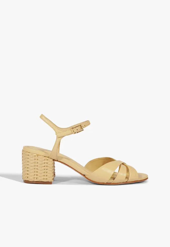 Keefa Mid Block Leather Sandal