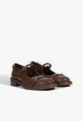 Dafne Leather Flat