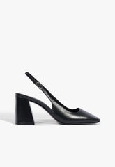 Leia Block Leather Pump