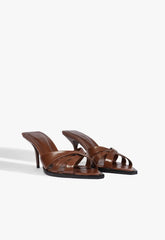 Keefa Leaf Mule Leather Sandal