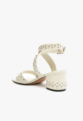 Lizzy Mid Block Leather Sandal