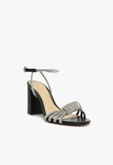 Jewell Block Leather Sandal