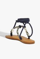 Claire Blue Flat Sandal