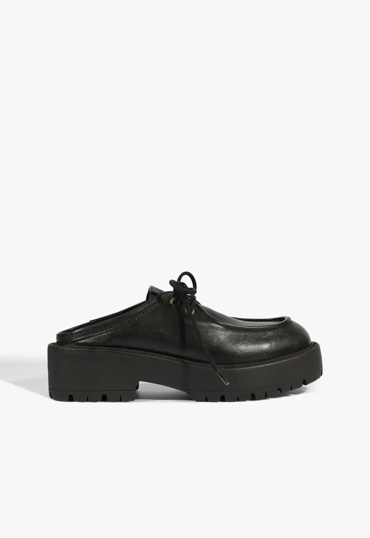 Cia Mule Leather Flat