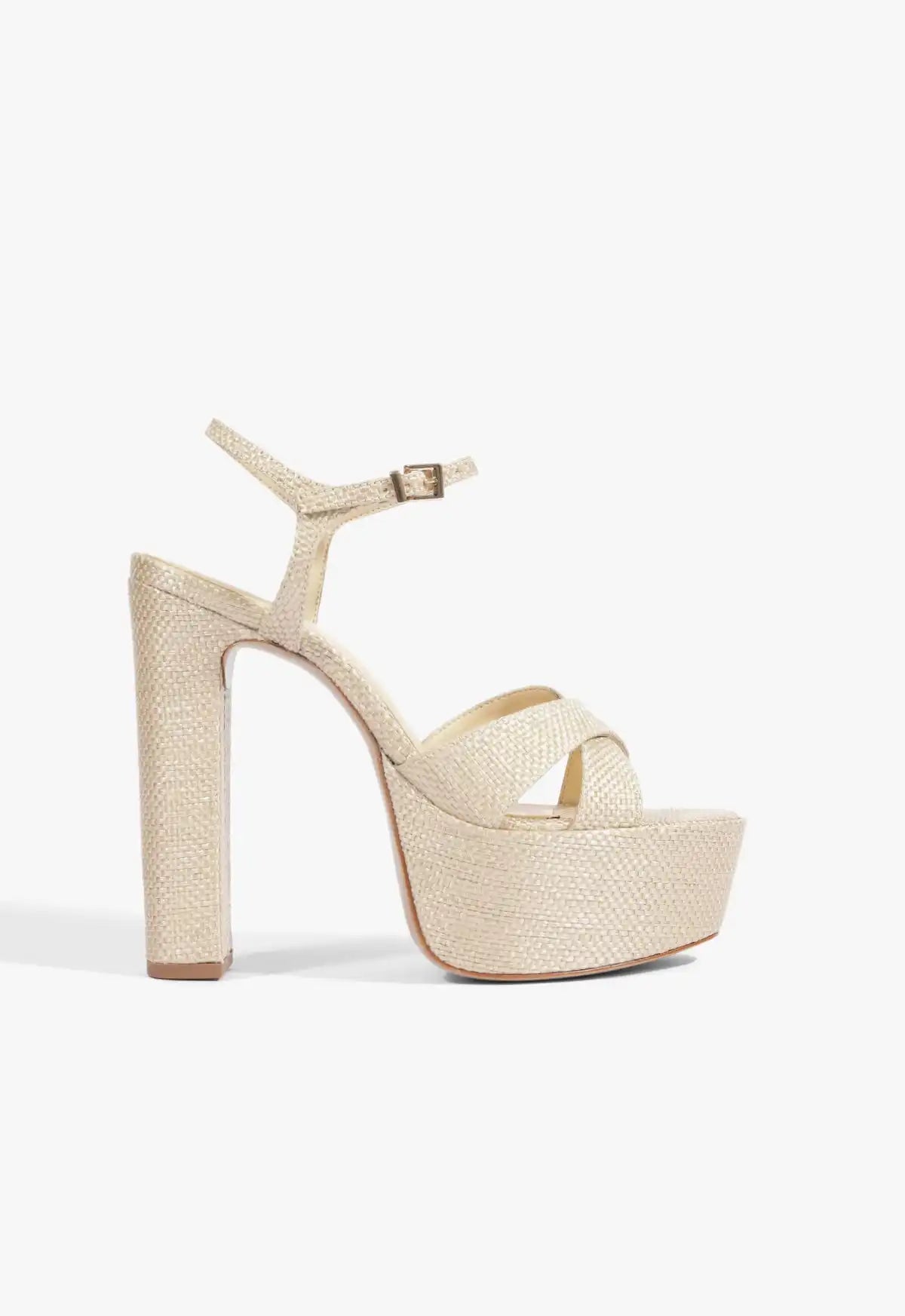 Kiona Raffia Platform Sandal