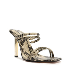 Lover Snake Embossed Leather Sandal