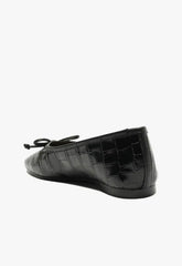 Arissa Black Leather Ballet Flat