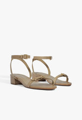Aurora Mid Block Leather Sandal