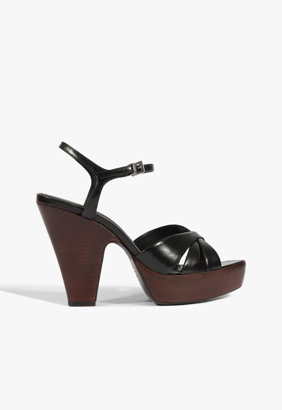 Keefa Wood Platform Leather Sandal