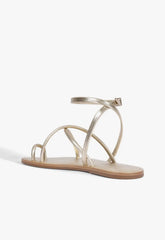 Valeria Leather Flat Sandal