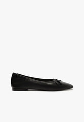 Arissa Black Leather Ballet Flat