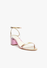 Skye Mid Block Specchio Leather Sandal