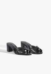 Keefa Block Mule Leather Sandal